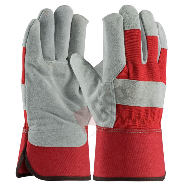 707 Cow Split Leather Rigger Gloves - Image 7