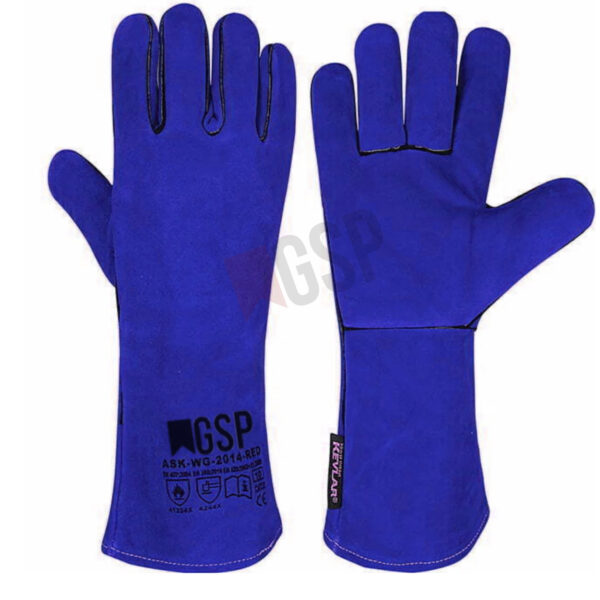Cow split leather welding gloves