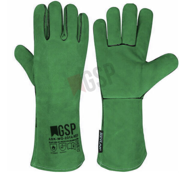 Cow split leather welding gloves