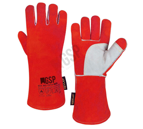 Reinforced palm and thumb welding gloves