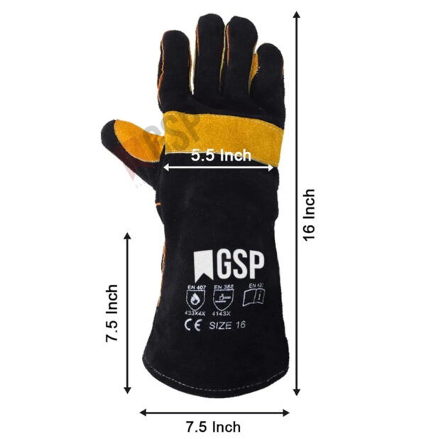 Reinforced palm welding gloves
