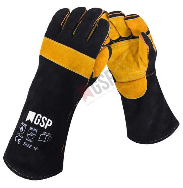 Reinforced palm welding gloves