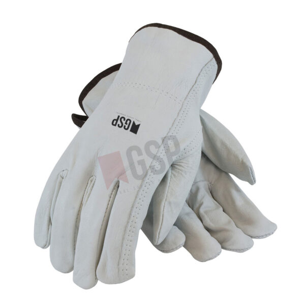 Sheepskin Grain Leather Driver Gloves Unlined - Image 5