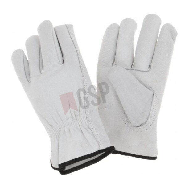 Sheepskin Grain Leather Driver Gloves Unlined - Image 4