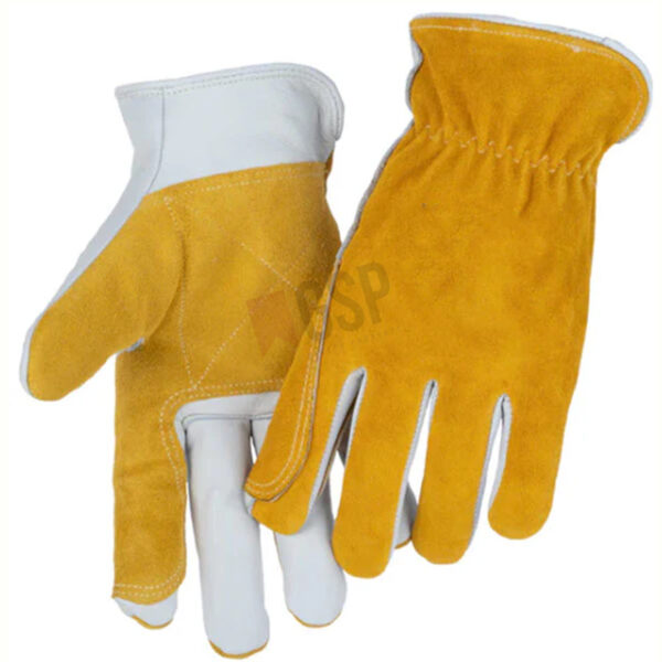 Split leather back driver gloves
