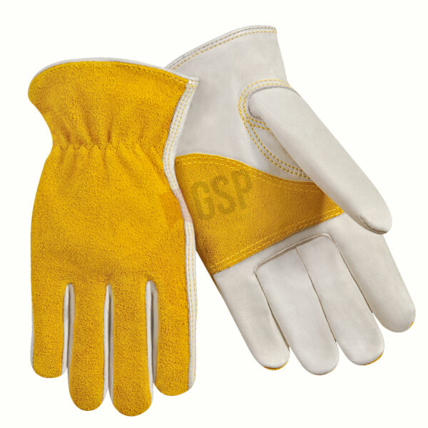 Split leather back driver gloves