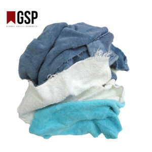 Used Terry Cotton Colored Cleaning Rags