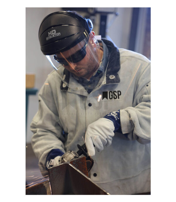 Split Leather Welding Jacket With Pockets - Image 3
