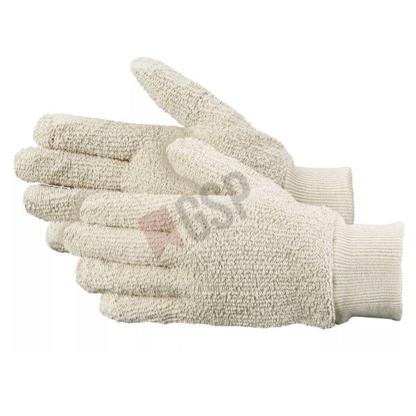 Terry cloth gloves
