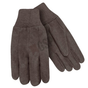 Cotton brown jersey gloves