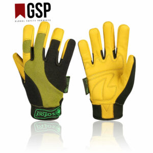 Cow grain leather Mechanic gloves