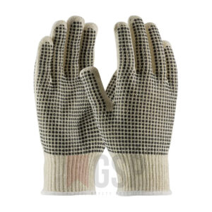 String knit Pvc dotted gloves