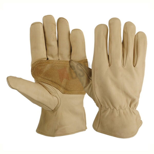 Reinforced grain leather gloves