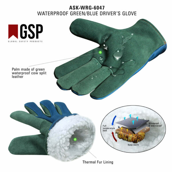Fur lining gloves