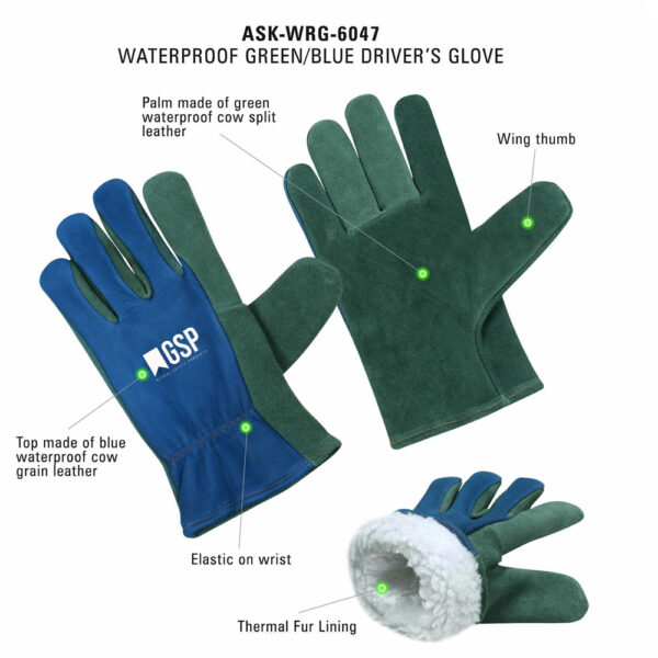 Fur lining gloves